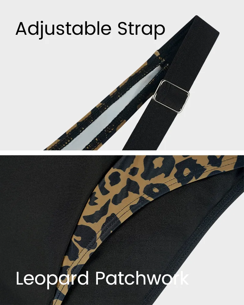 Stylish Leopard Print One-Piece Swimsuit