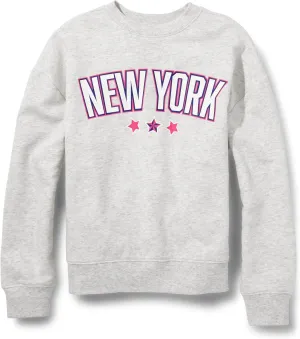 Sugar & Jade Girls' Teen Long Sleeve Pull Over Oversized Sweatshirt
