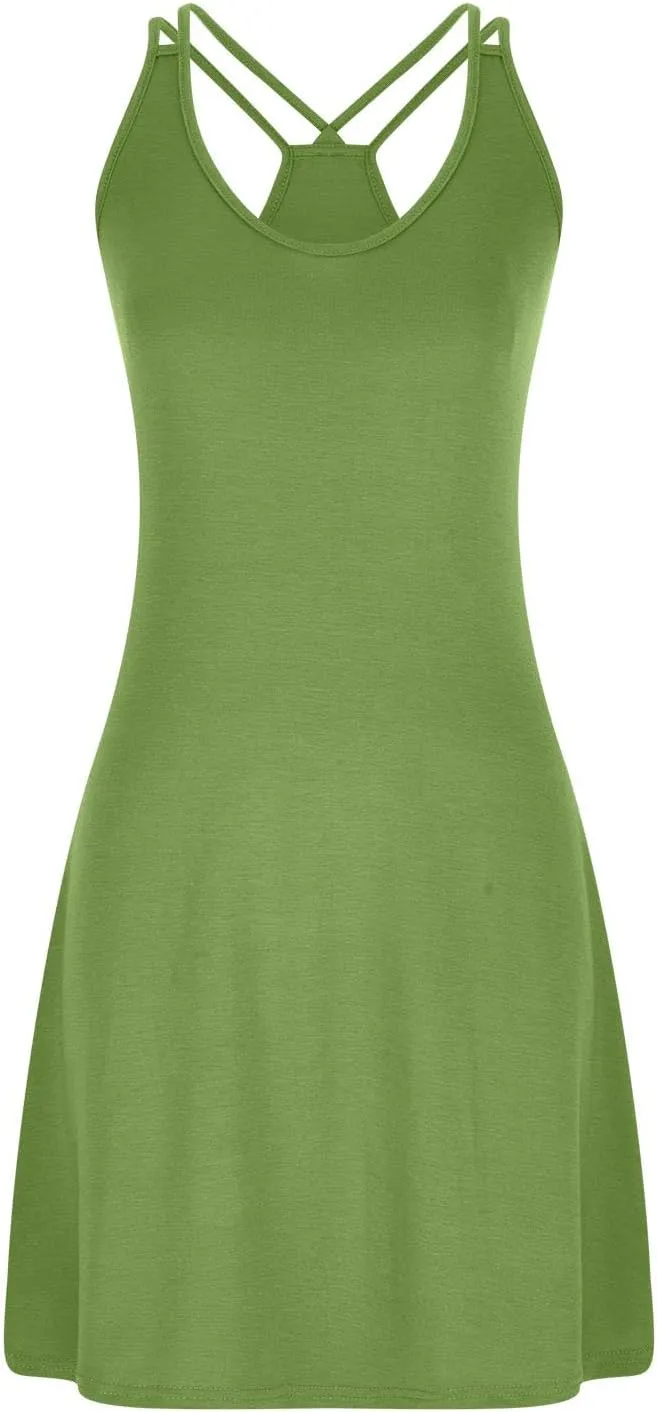 Sundresses for Women 2024 Short Womens Dresses Midi Summer Short Dresses Beach Ruffle Casual Tshirt Swing Dress