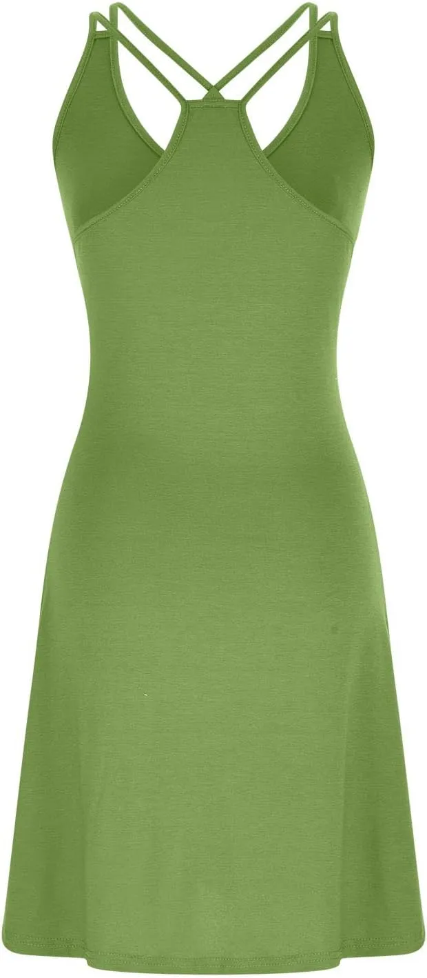 Sundresses for Women 2024 Short Womens Dresses Midi Summer Short Dresses Beach Ruffle Casual Tshirt Swing Dress