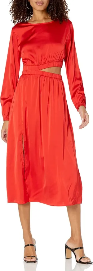 The Drop Women's Jacob Long Sleeve Cut Out Midi Dress