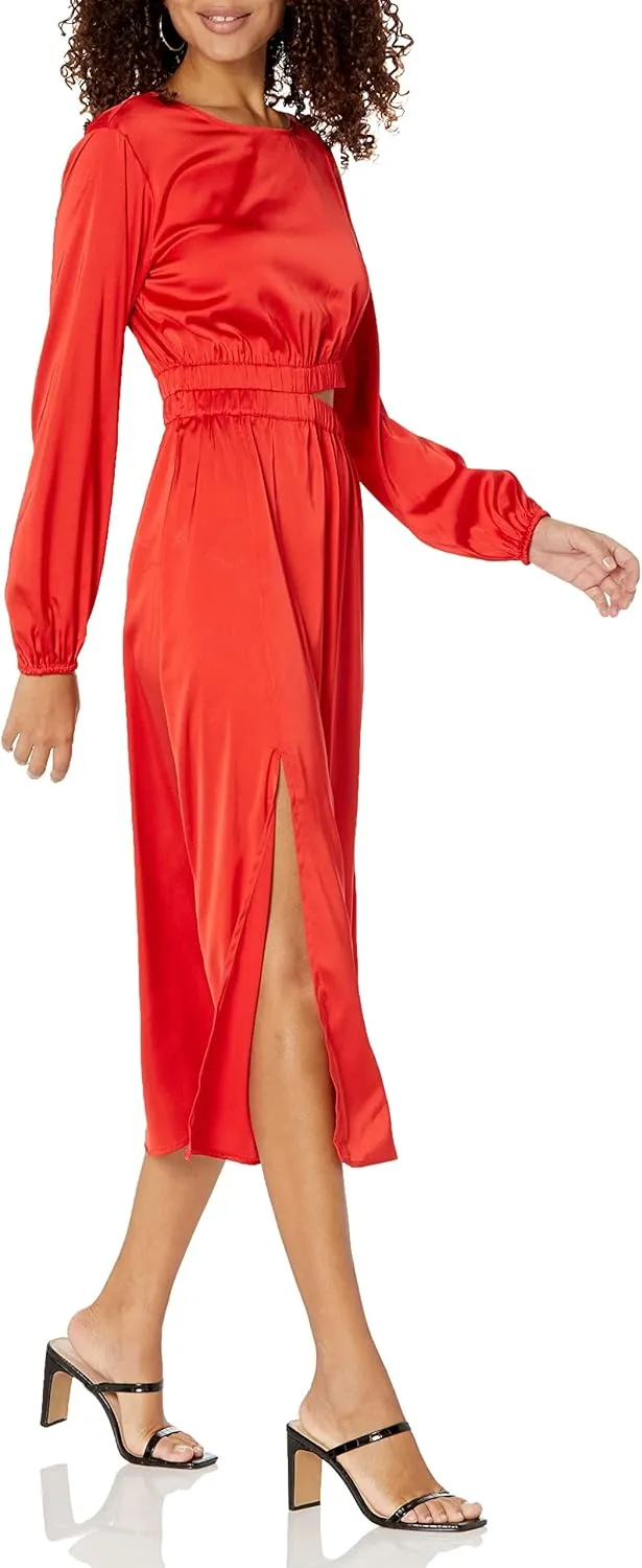 The Drop Women's Jacob Long Sleeve Cut Out Midi Dress