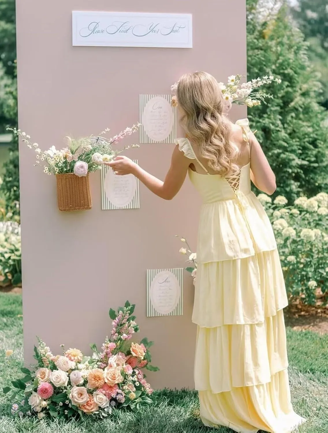 Tiered Ruffle Bridesmaid Dress 2025 Women Chiffon Long Layered Formal Wedding Guest Dress Slit
