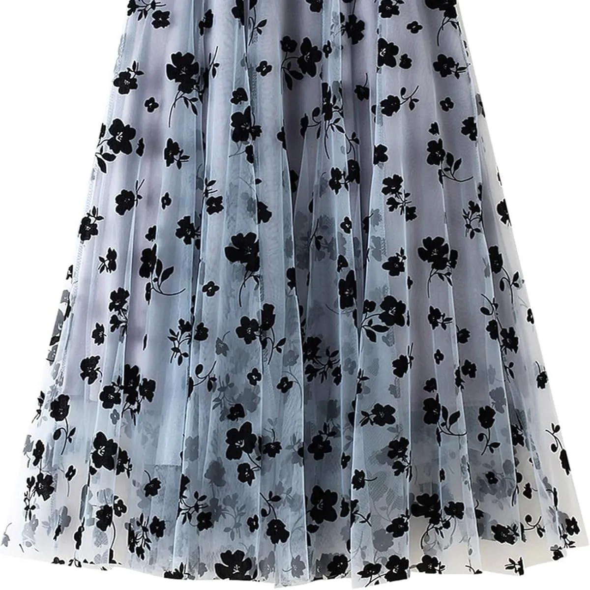 WDPL Women's High Low Long Tutu Tulle Bustle Skirt Elastic Waist Festival Party Skirt