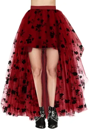 WDPL Women's High Low Long Tutu Tulle Bustle Skirt Elastic Waist Festival Party Skirt