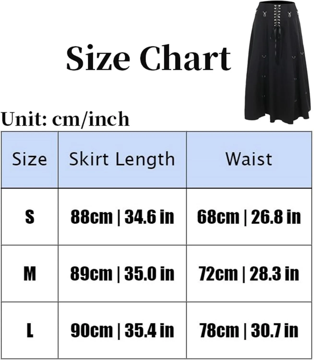 win2win Goth Skirt for Women Punk Fairy Grunge Y2k Gothic Rave Summer Festival