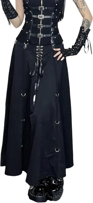 win2win Goth Skirt for Women Punk Fairy Grunge Y2k Gothic Rave Summer Festival