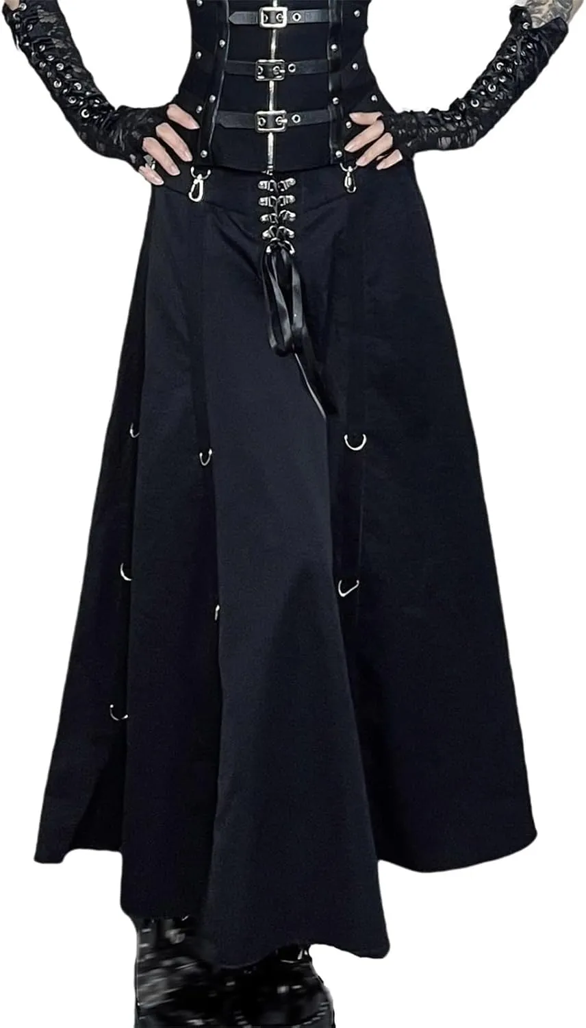 win2win Goth Skirt for Women Punk Fairy Grunge Y2k Gothic Rave Summer Festival