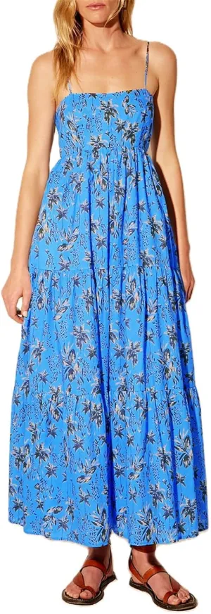 Women Boho Floral Maxi Dress Y2k Sleeveless Long Graffiti Spaghetti Strap A Line Dress Vacation Beach Sundress