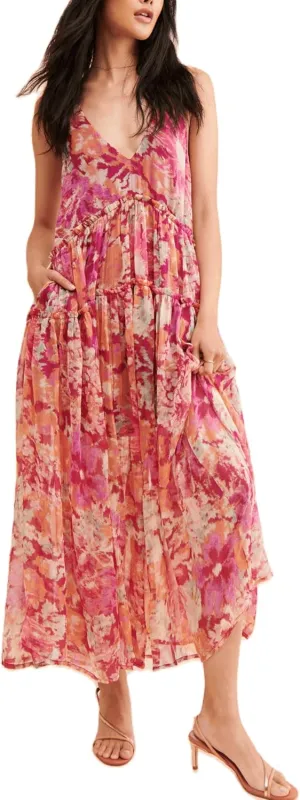 Women Y2k Boho Maxi Dress Floral Spaghetti Strap Long Dress Smocked Flowy Summer Beach Vacation Sundress