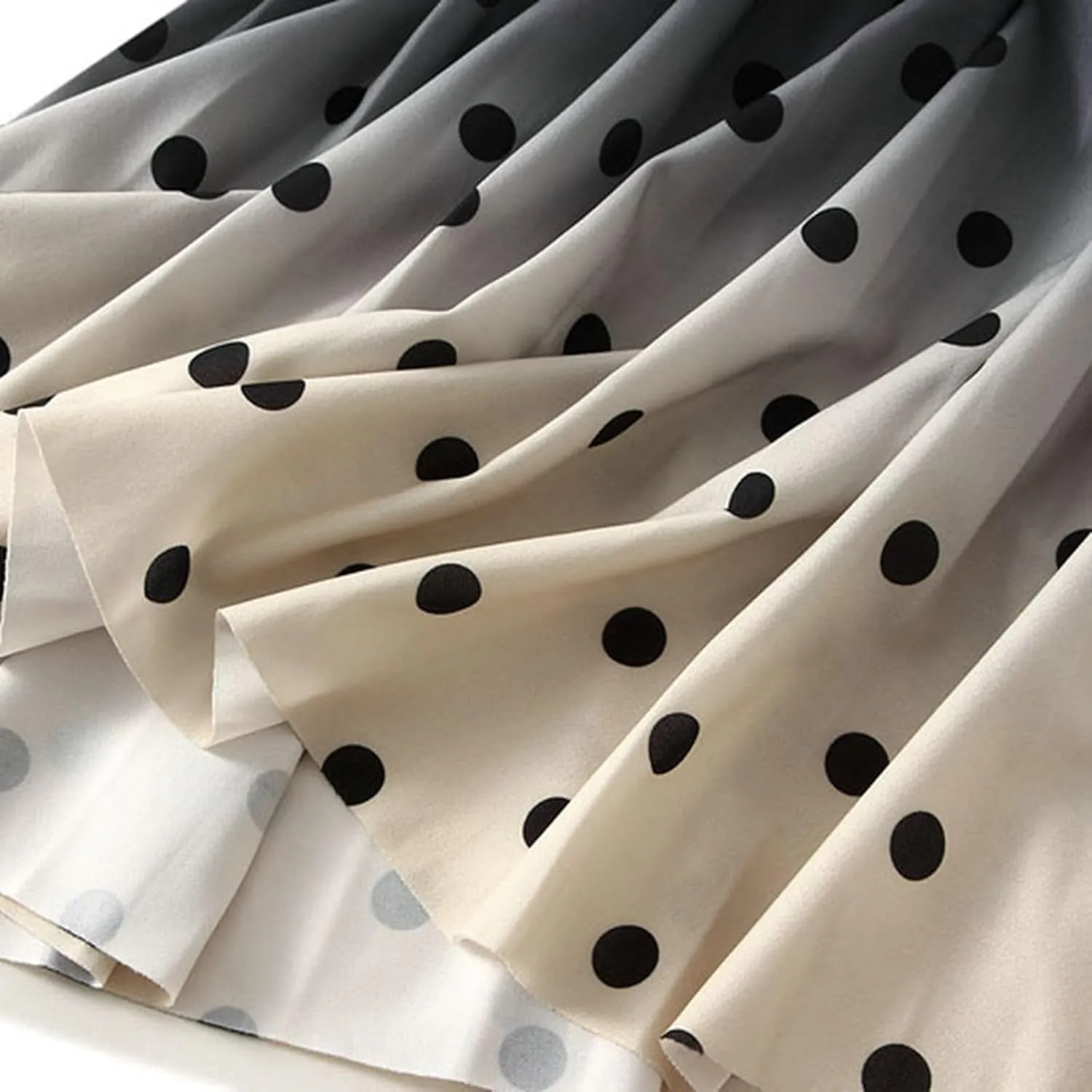 Women's High Waisted Slim Gradient Pleated A Line Skirt Fashion Polka Dot Print Midi Skirt Womens Skirt Medium