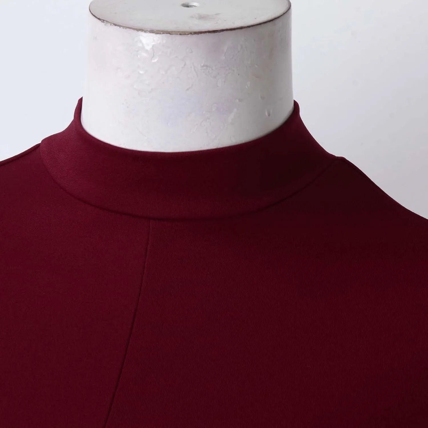 Women's Short Sleeve Mock Turtle Neck Bodycon Mini Tank Short Party Dress Casual Floral Dress