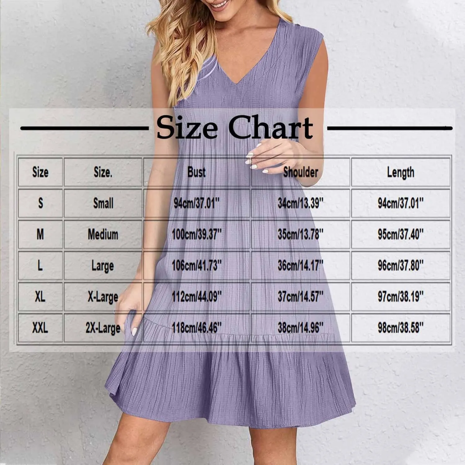 Womens Summer Dress Sleeveless V Neck Mini Dresses Fashion Casual Flowy Boho Ruffle A Line Swing Sundress 2025