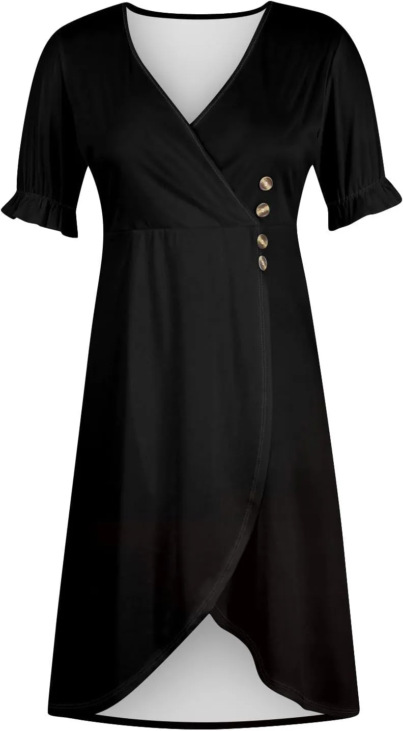 Womens Summer Dresses Ethnic Style Midi Dresses for Women Puff Sleeve Womens Summer Dresses Summer