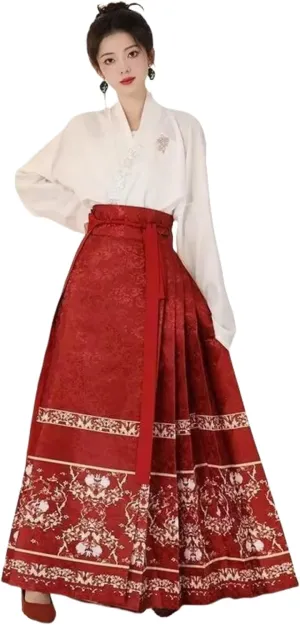 Women's Traditional Chinese Hanfu Dress, 2-Piece Chinese-Style Ancient Cosplay Costume, M/XL