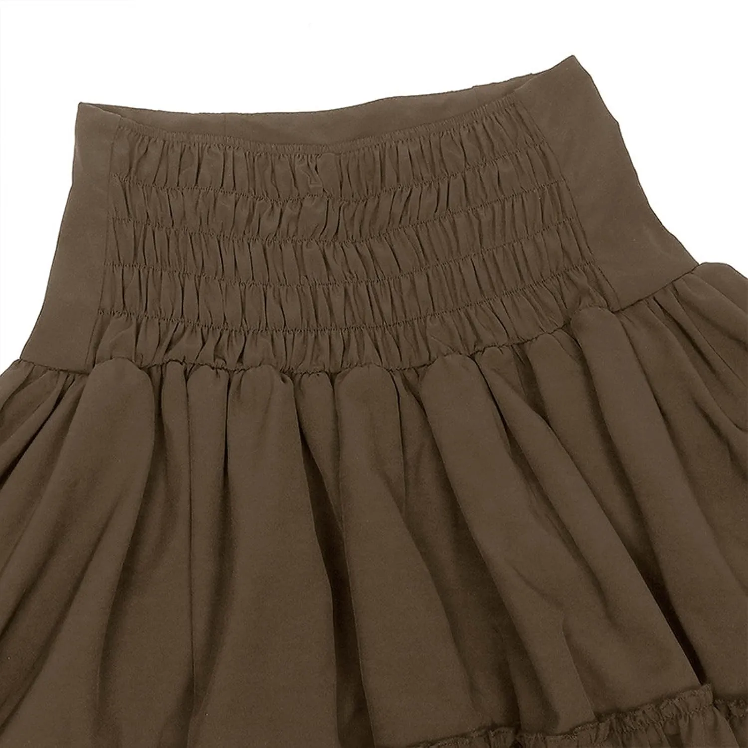 Womens Victorian Skirt Medieval Renaissance Double Layered Puffy Skirts Halloween Lace up High Waisted Skirt