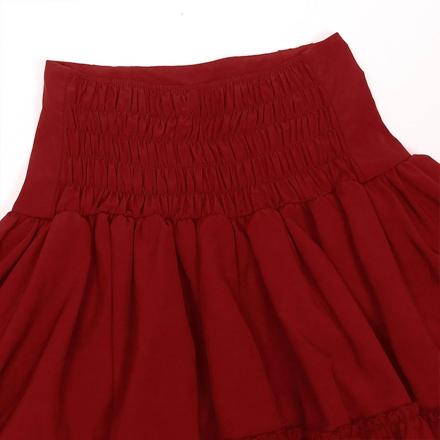 Womens Victorian Skirt Medieval Renaissance Double Layered Puffy Skirts Halloween Lace up High Waisted Skirt