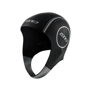 Zone3 Neoprene Black/Silver Swim Cap